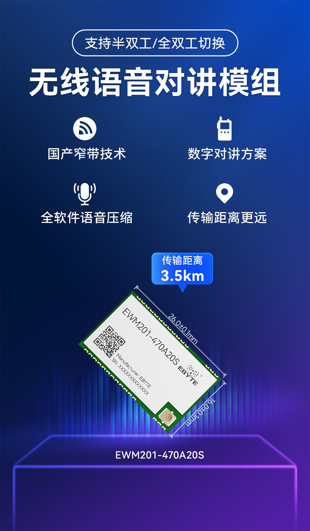 EWM201-470A20S 无线音频对讲模块 (1)