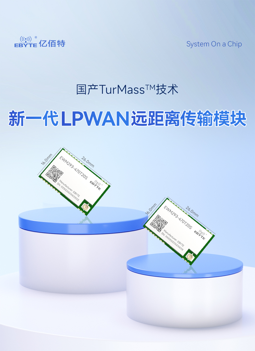 EWM293-470T20S 国产TurMass技术LPWAN远距离传输模块 (1)