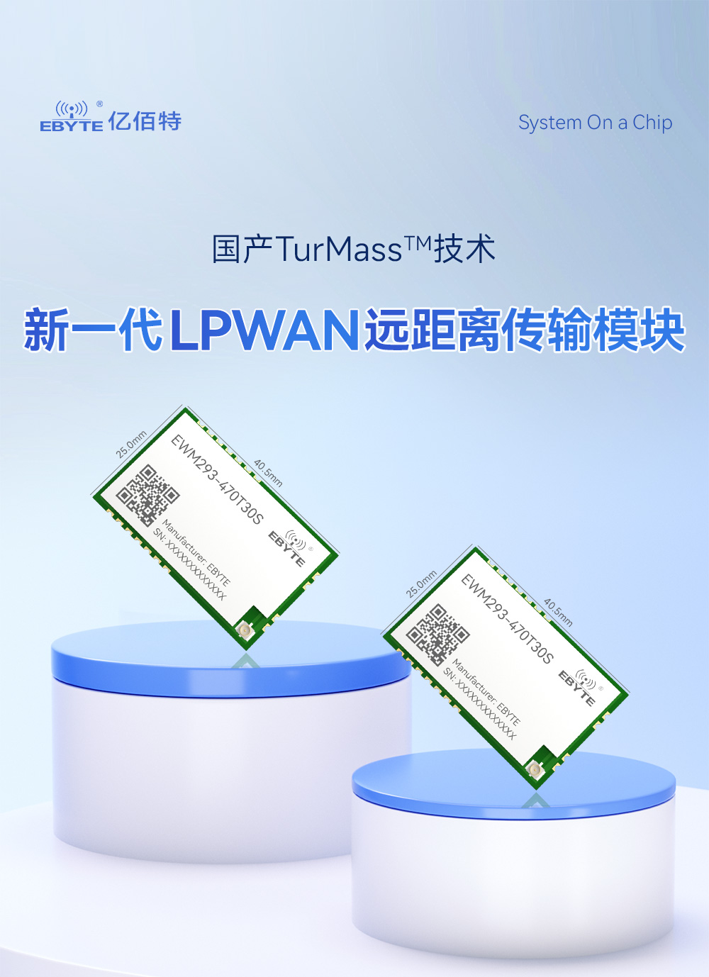 EWM293-470T30S 国产TurMass技术LPWAN远距离传输模块  (1)