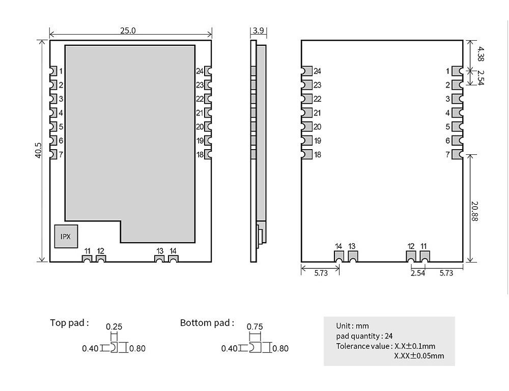 E22-T系列引脚定义 E22-T系列引脚定义
