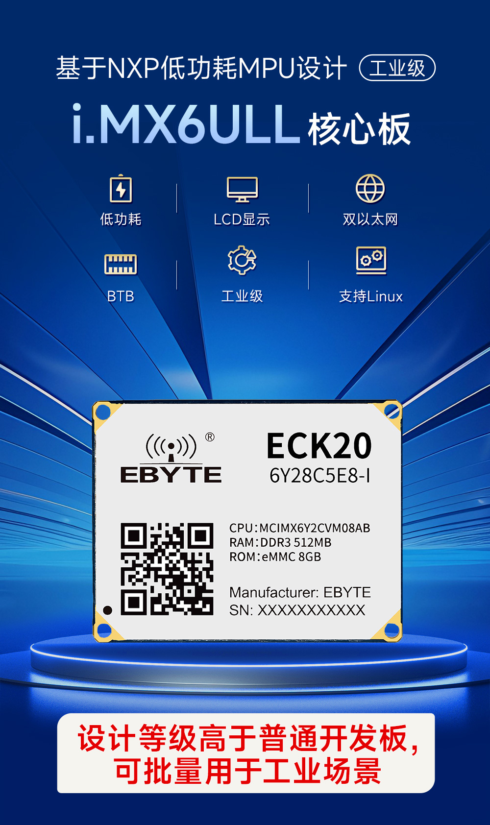 ECK20-6Y28C5E8-I 工业级i.MX6ULL核心板详情  (1)
