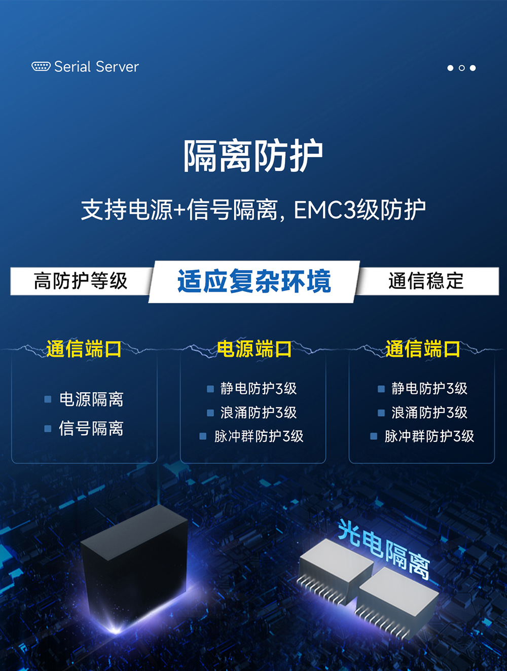 串口服务器光电隔离防护