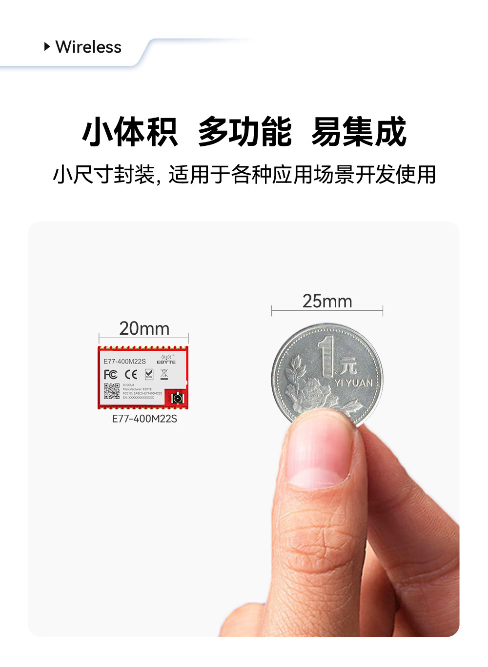 LoRaWAN节点模块小尺寸