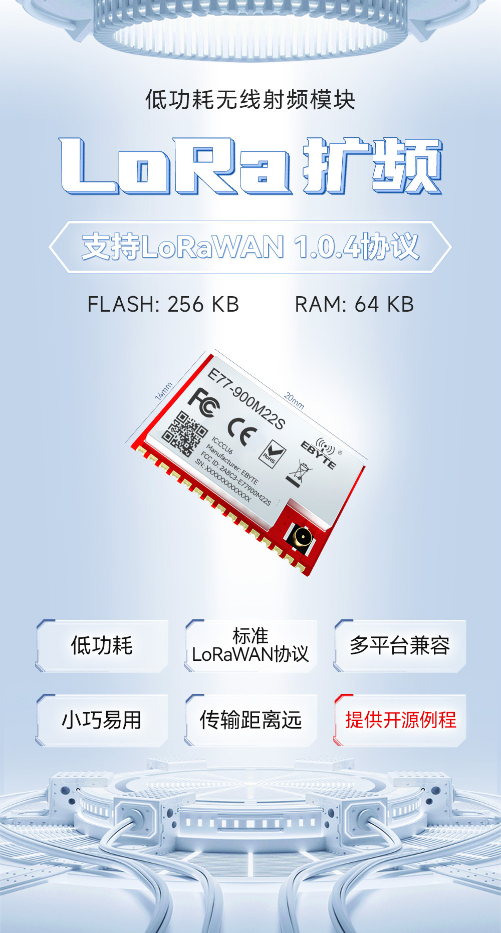 900频段LoRaWAN扩频模块