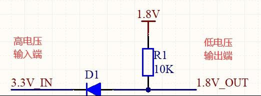 二极管电平转换电路