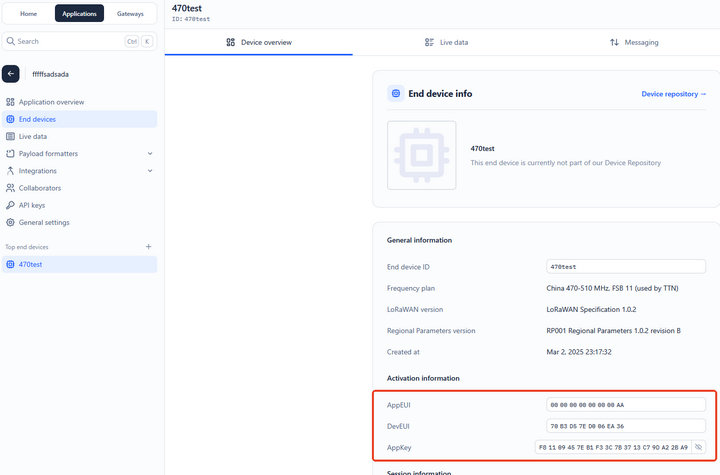 5 搭建LoRaWAN网络案例 5 搭建LoRaWAN网络案例
