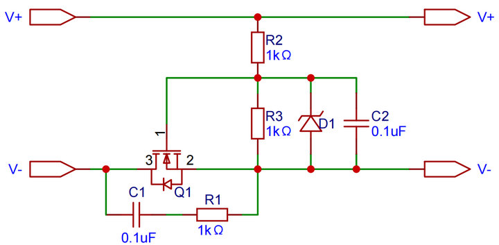 4 NMOS管防反接电路 4 NMOS管防反接电路