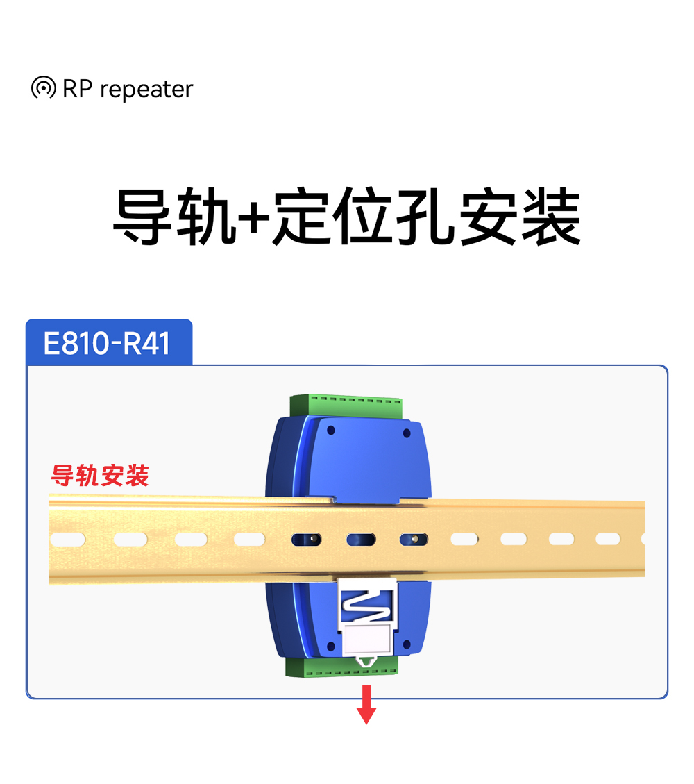 导轨+定位孔安装
