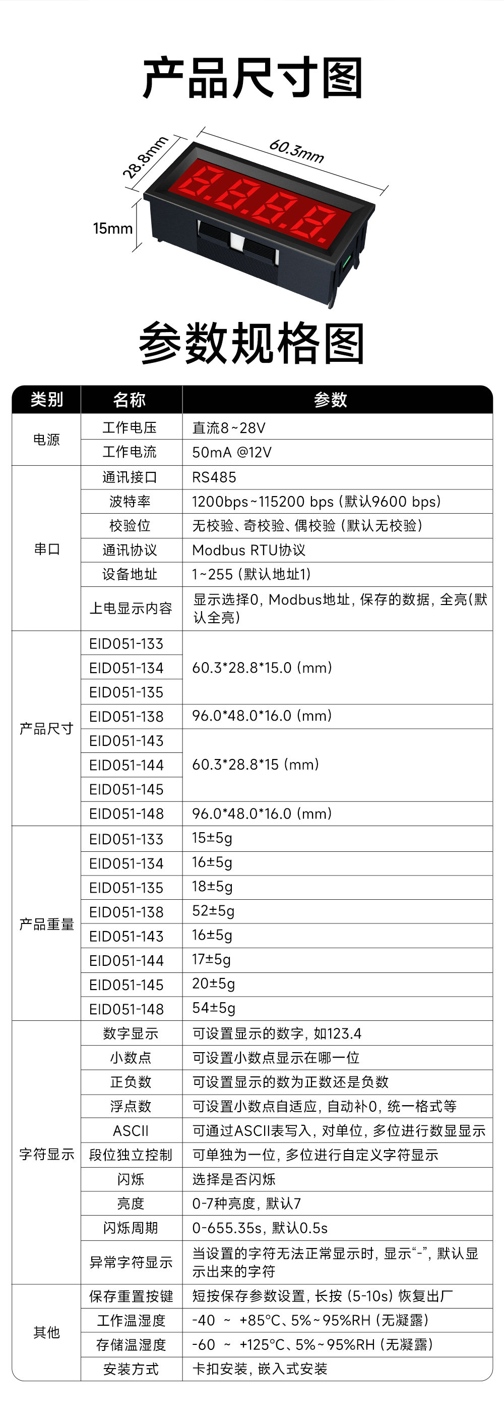 EID051-145系列RS485串口5位LED数码管 (15) EID051-145系列RS485串口5位LED数码管 (15)