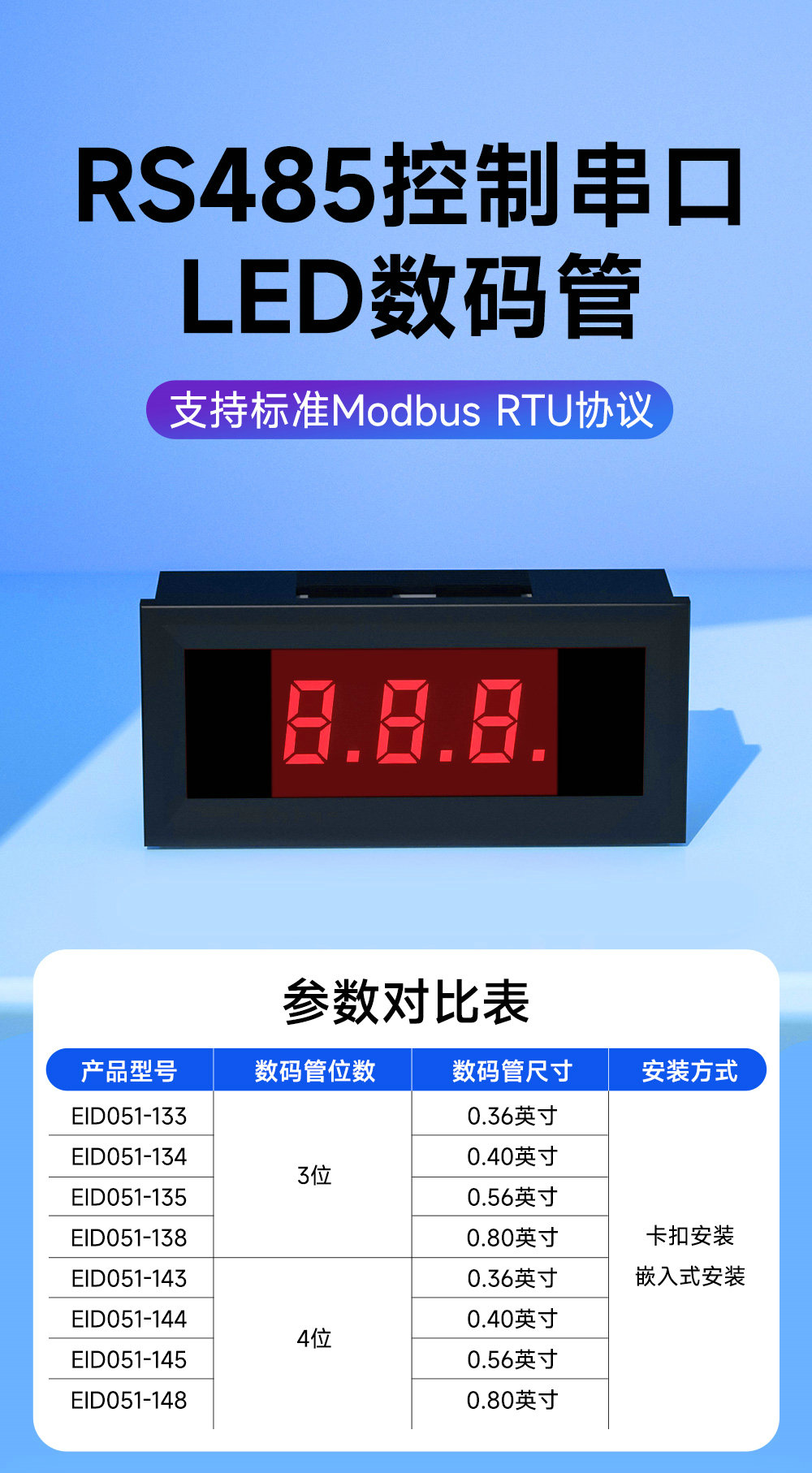 RS485串口控制modbus数码管 (1) RS485串口控制modbus数码管 (1)