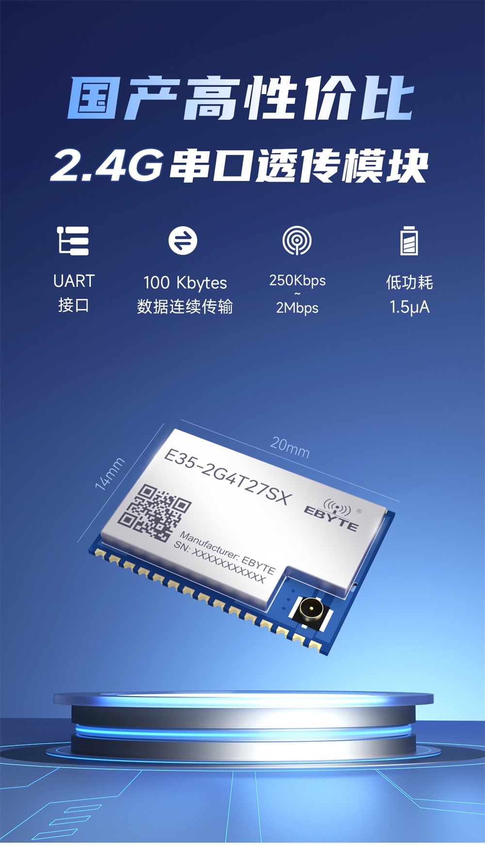 E35-2G4T27SX 国产2.4G无线透传模块 (1)