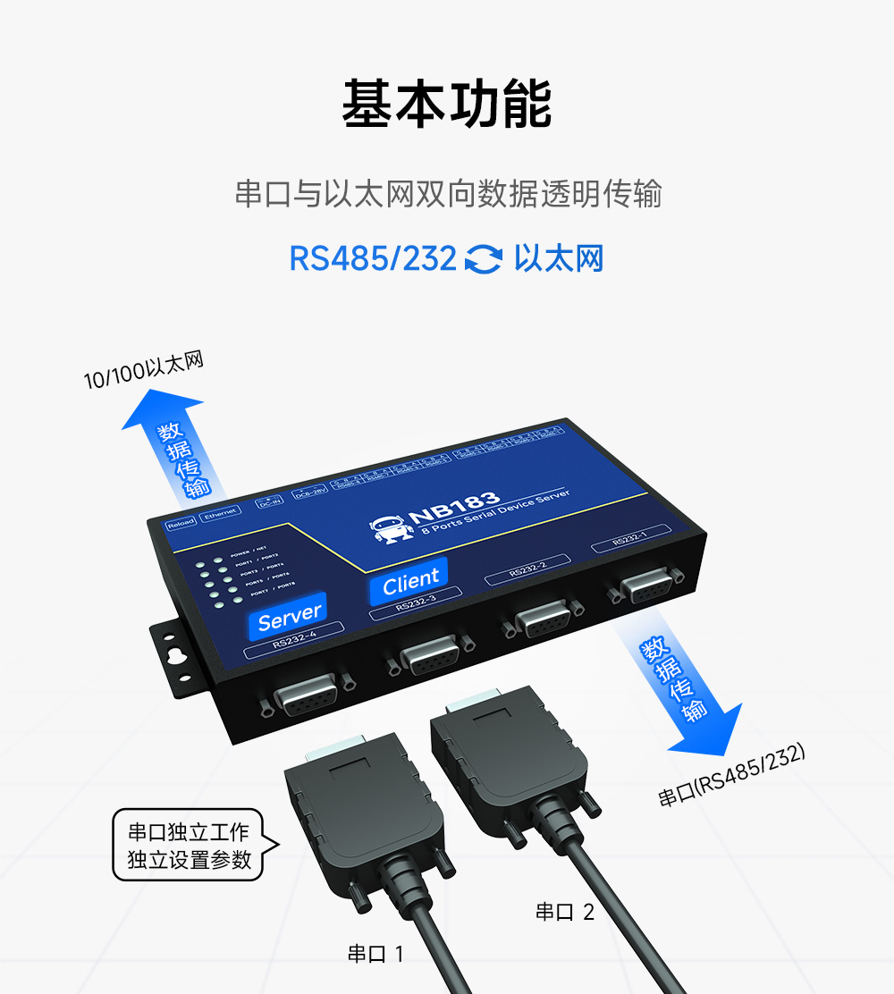 NB183-V2 第二代8串口服务器 (2)