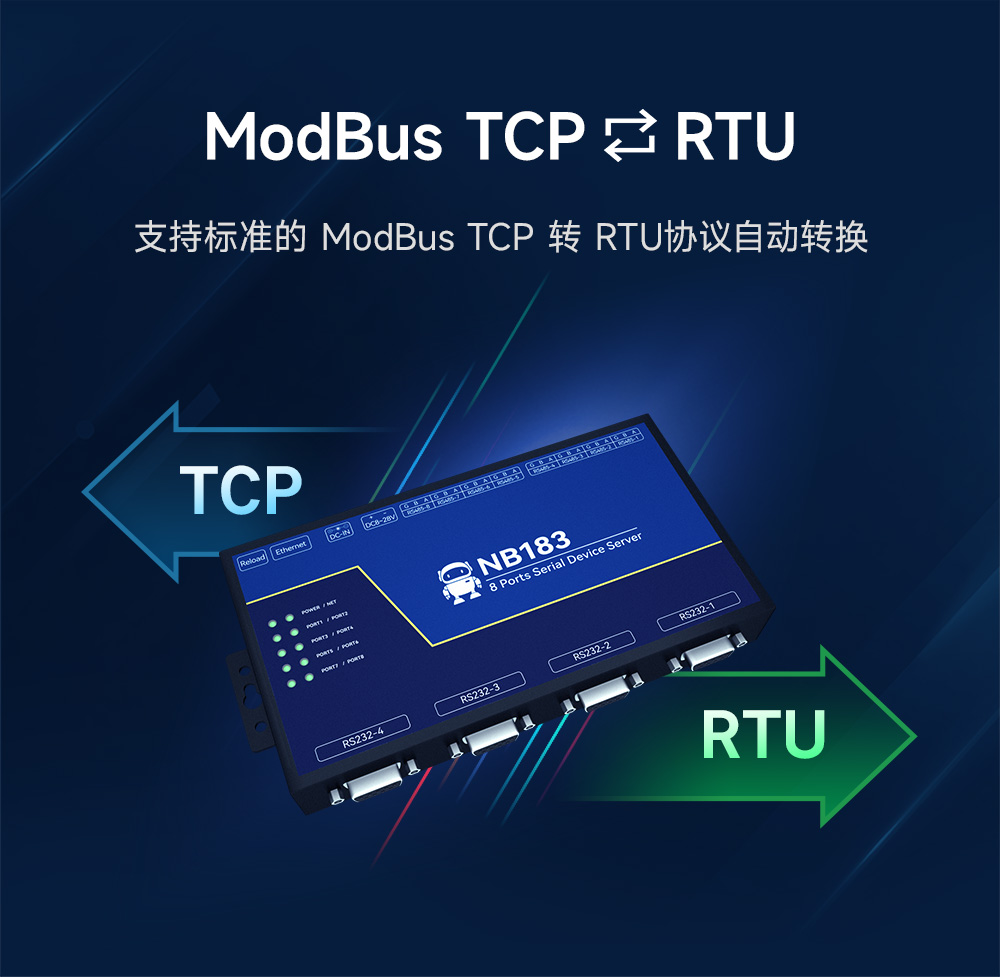 NB183ES-V2 第二代POE受电8串口服务器 (5)