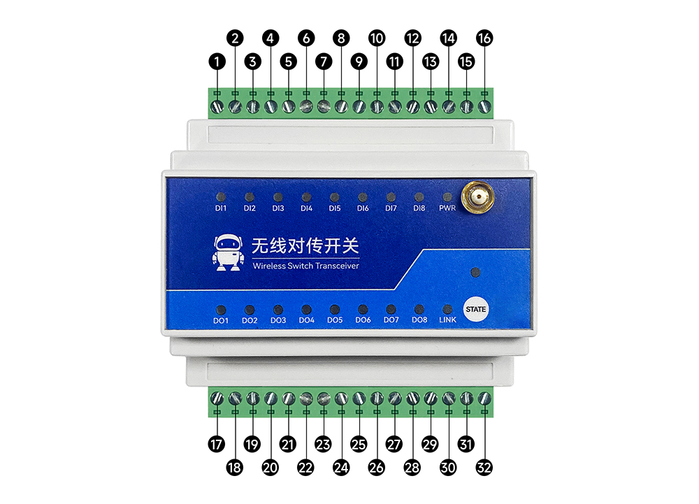 引脚 8路LoRa远程同步开关 引脚 8路LoRa远程同步开关