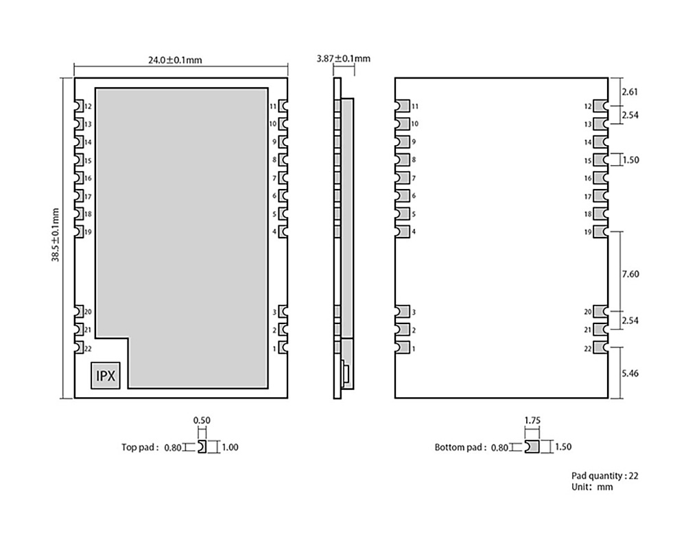 引脚定义 E22P-915M30S 引脚定义 E22P-915M30S