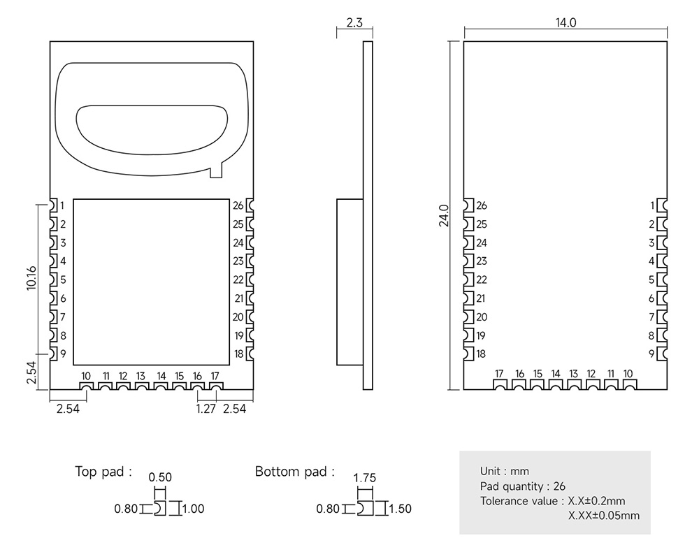 引脚定义 EWM550-7G9T10SP
