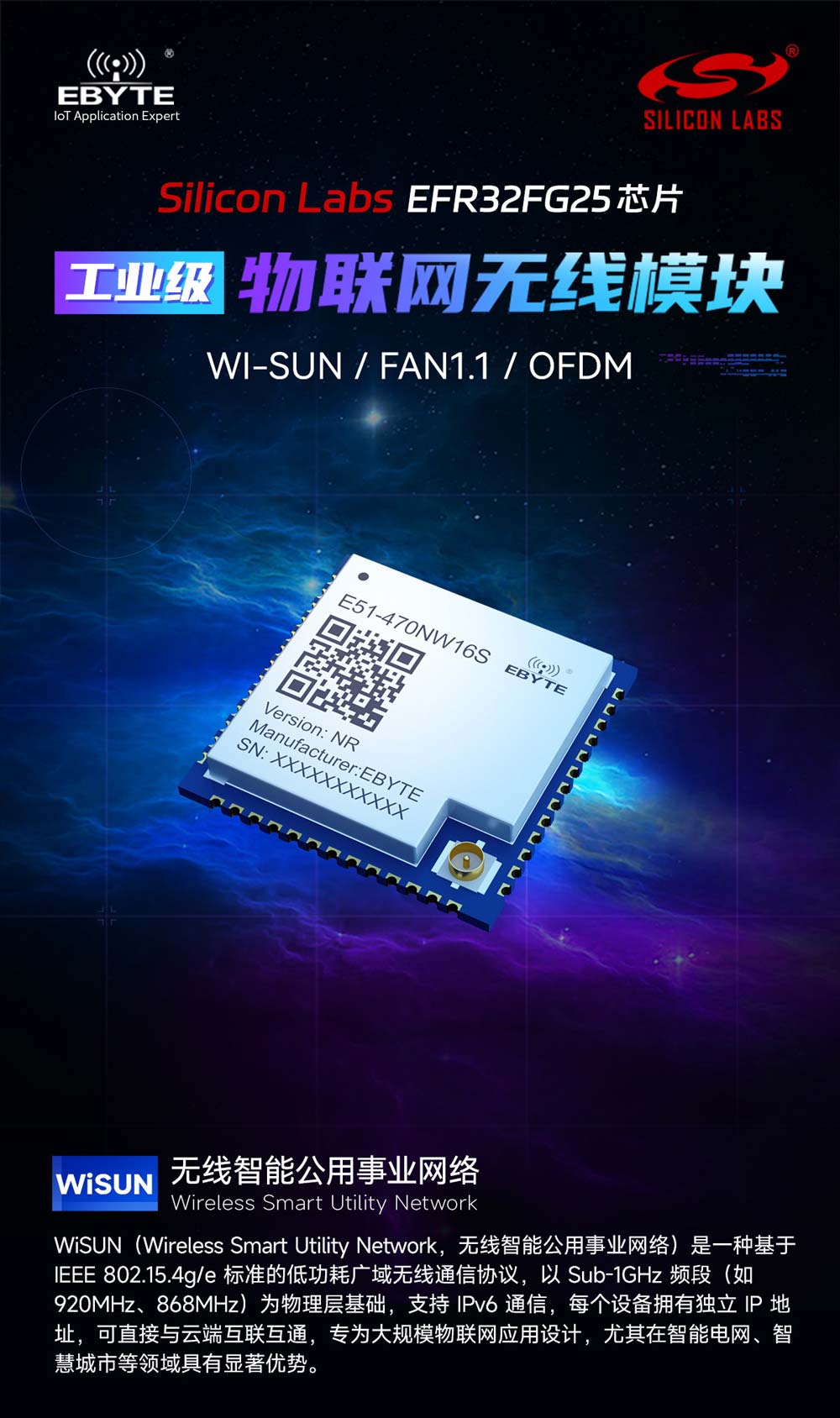 E51-470NW16S(NR)-Wi-Sun节点模块-(1)