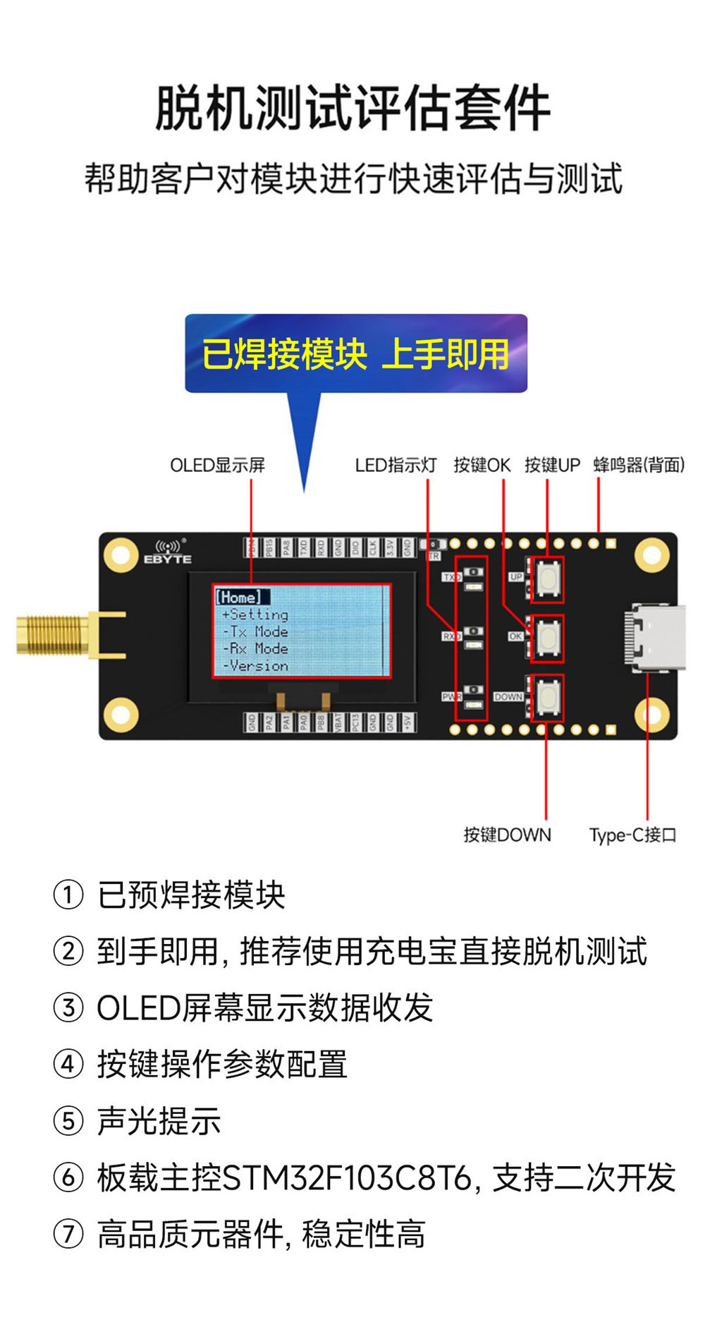 E290-400M20S(3068) 国产PAN3060方案LoRa模块