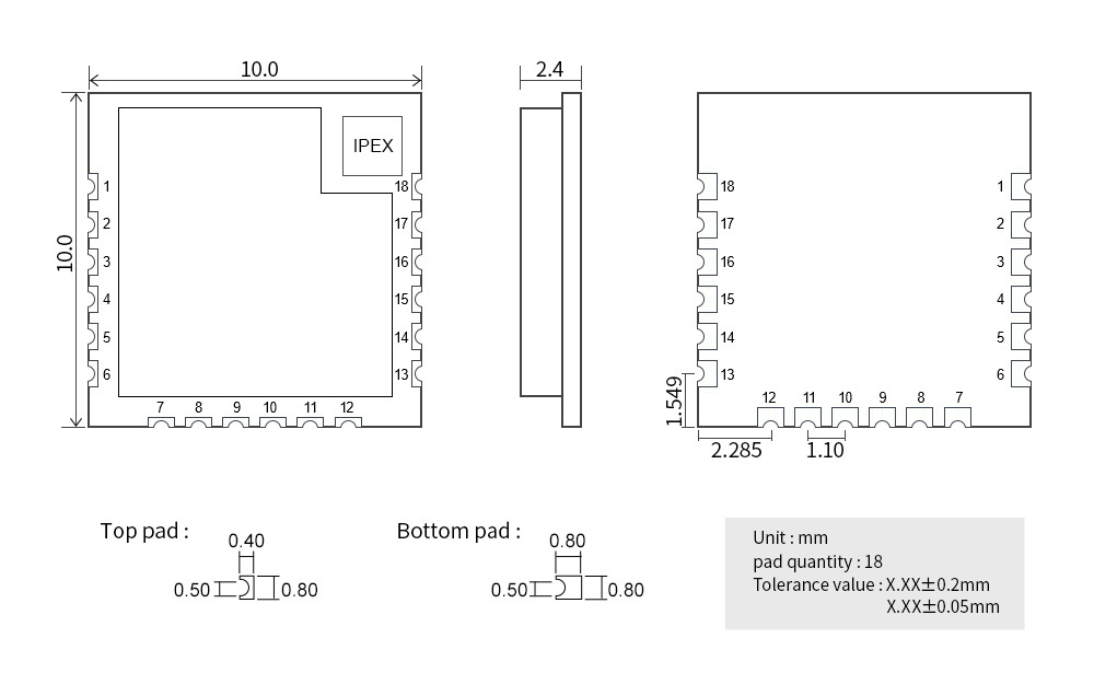 BT41SX引脚与尺寸图 BT41SX引脚与尺寸图