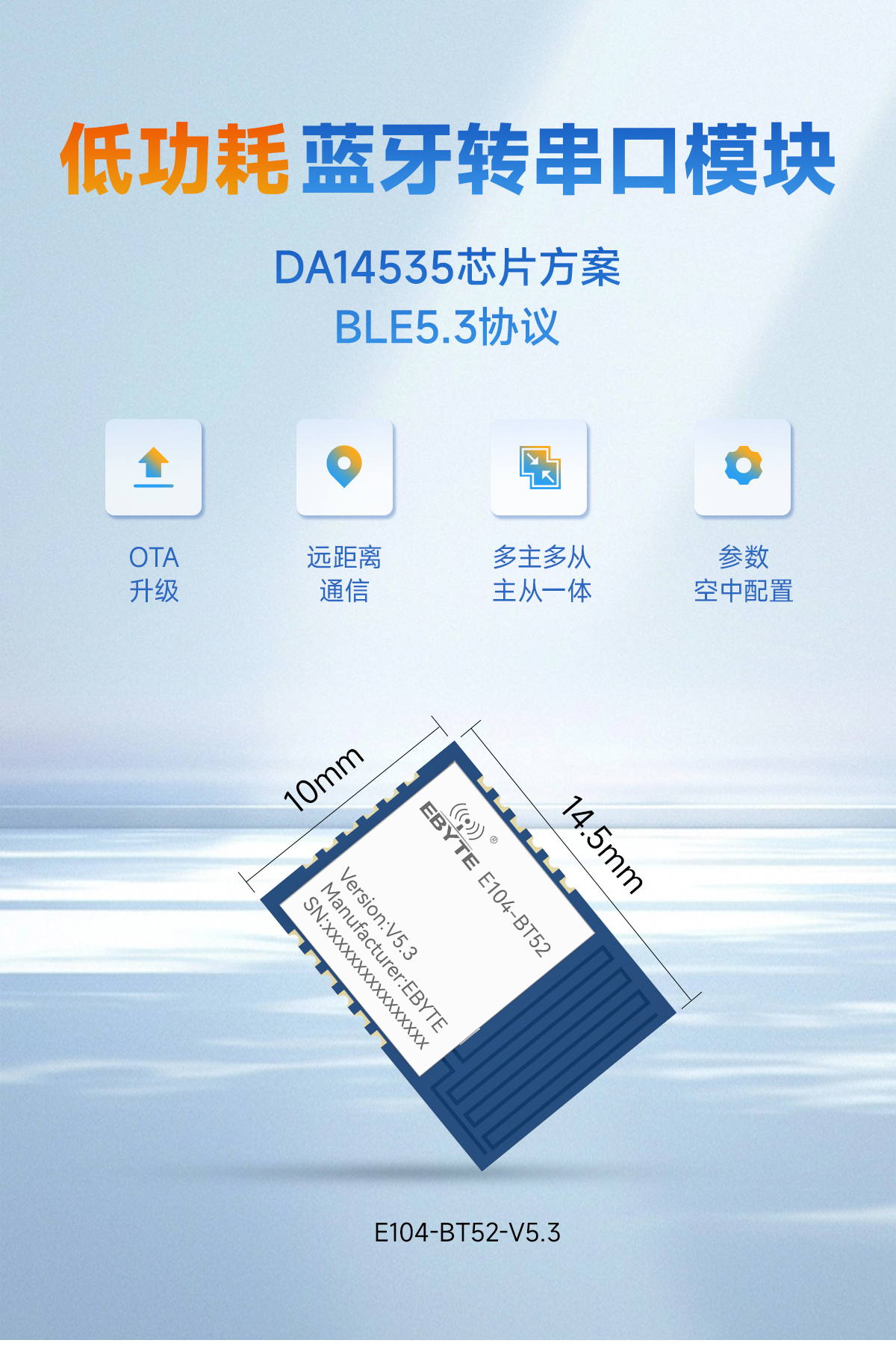 E104-BT52-V5.3 低功耗蓝牙转串口模块 (1)