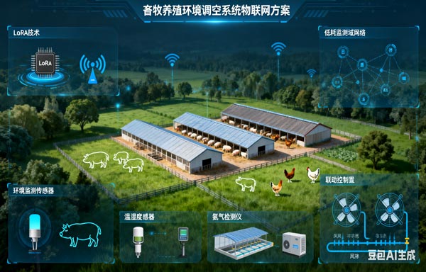 基于LoRa设备的畜牧养殖环境检测与调控方案