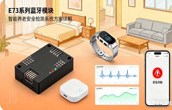 基于E73系列蓝牙模块的智能养老安全检测系统方案详解