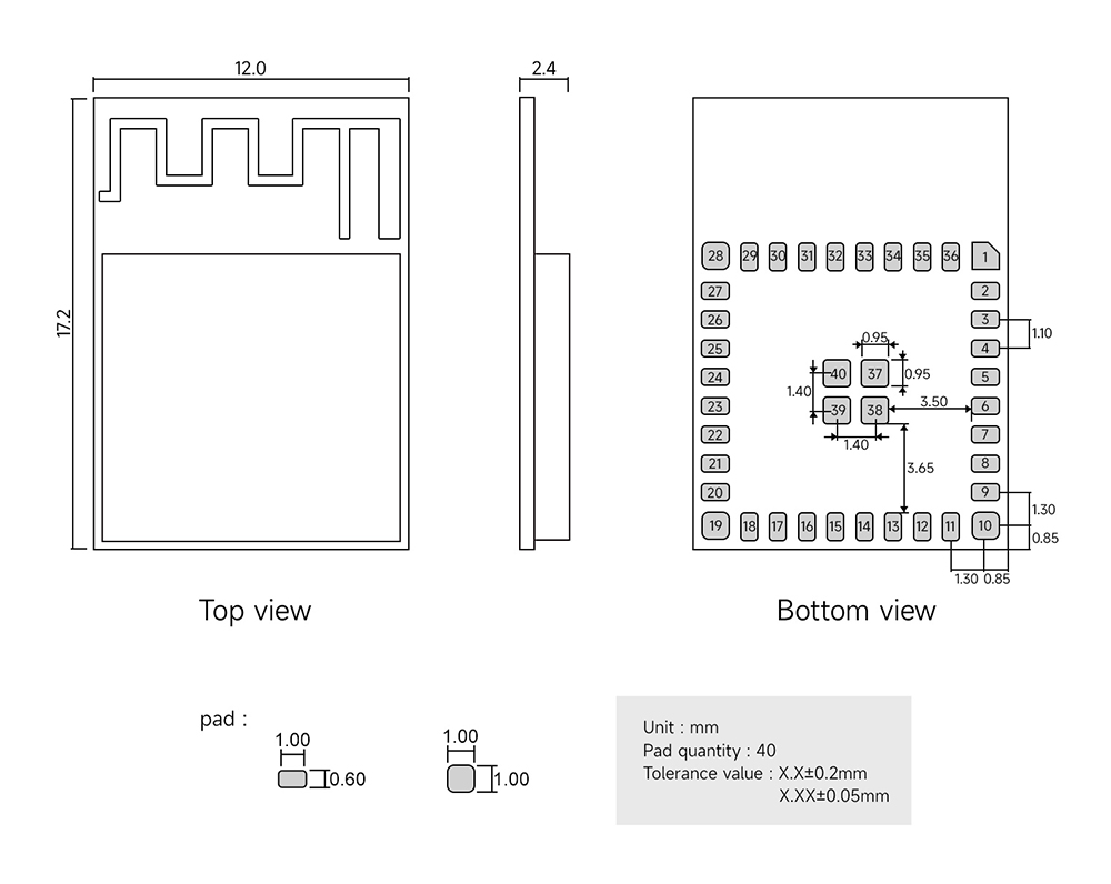 引脚 E76-2G4M10S1A